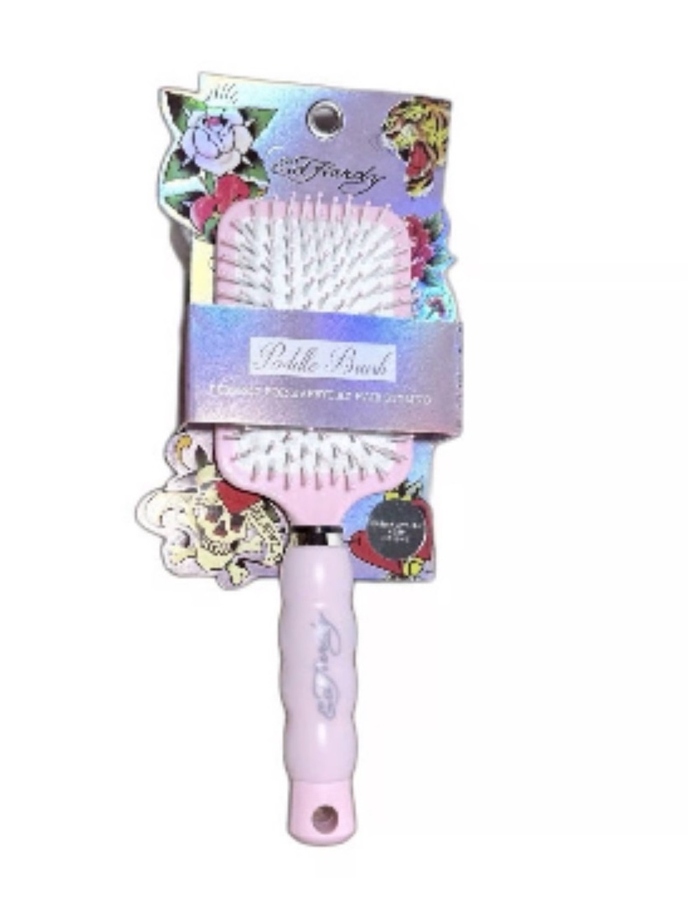 Ed Hardy Pink Paddle Hair Brush